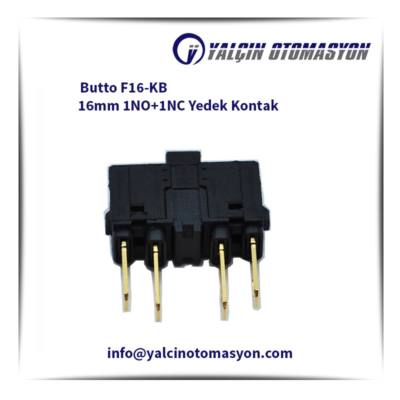 Butto F16-KB 16mm 1NO+1NC Yedek Kontak
