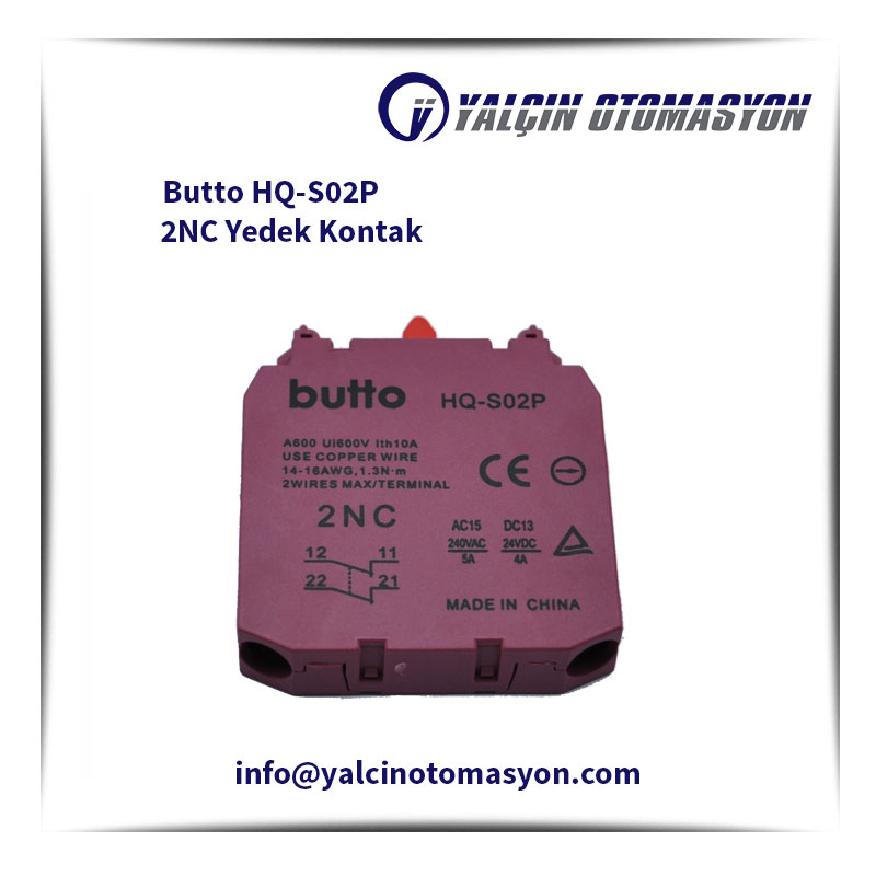 Butto HQ-S02P 2NC Yedek Kontak
