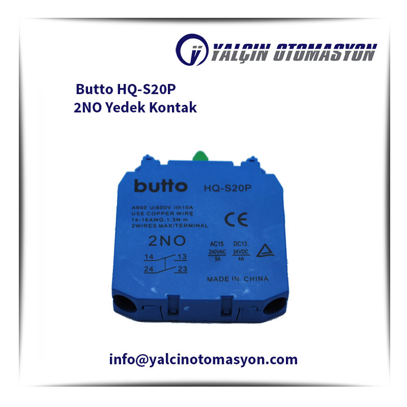 Butto HQ-S20P 2NO Yedek Kontak