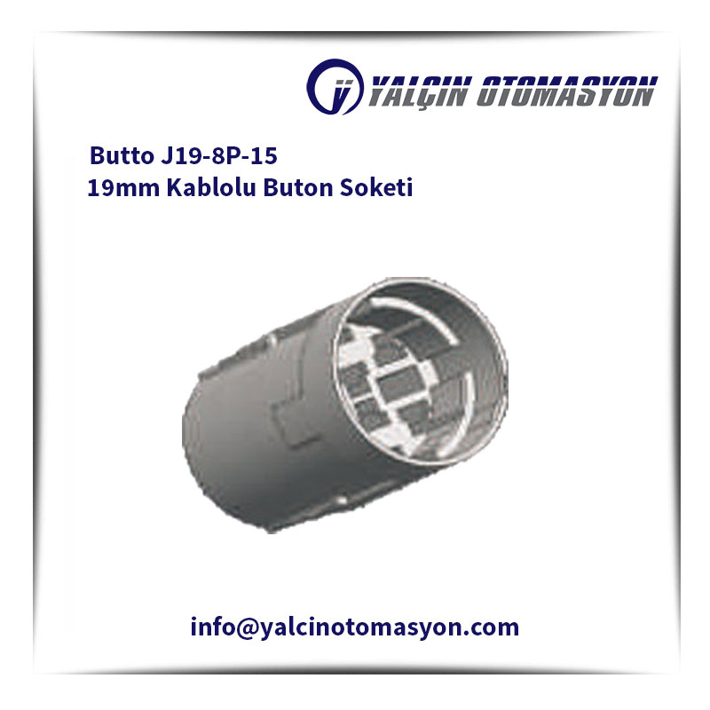 Butto J19-8P-15 19mm Kablolu Buton Soketi