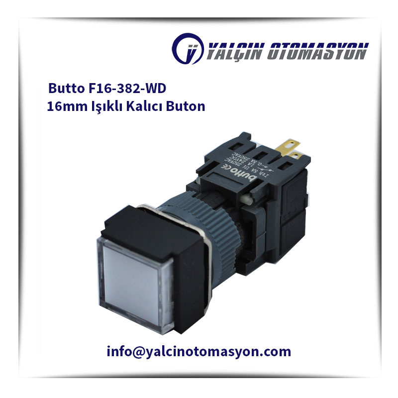 Butto F16-382-WD 16mm Işıklı Kalıcı Buton
