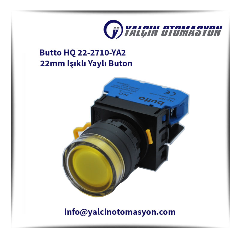Butto HQ 22-2710-YA2 22mm Işıklı Yaylı Buton