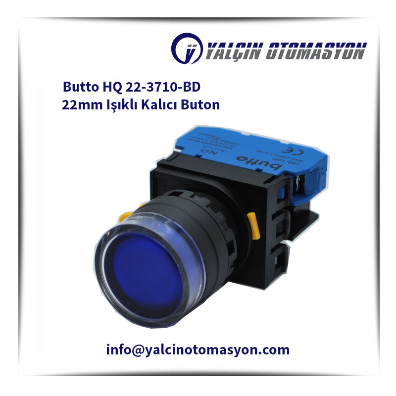 Butto HQ 22-3710-BD 22mm Işıklı Kalıcı Buton