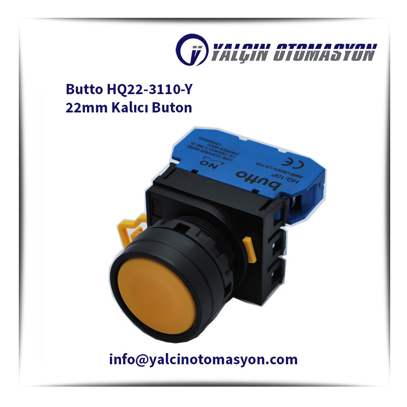 Butto HQ22-3110-Y 22mm Kalıcı Buton