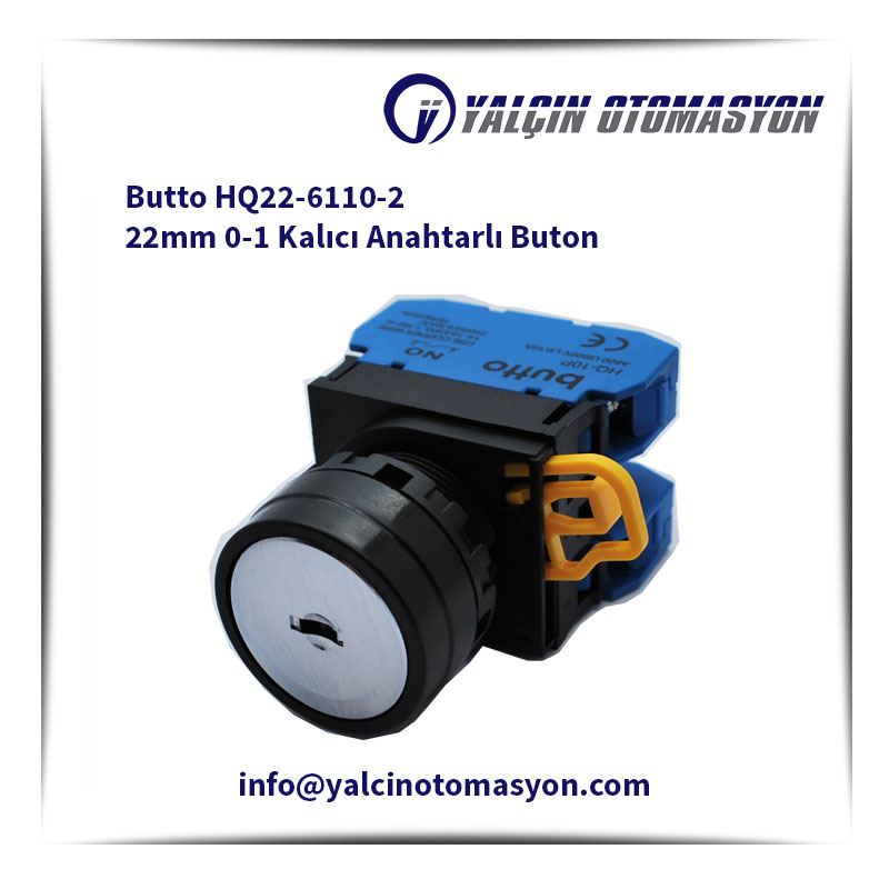 Butto HQ22-6110-2 22mm 0-1 Kalıcı Anahtarlı Buton