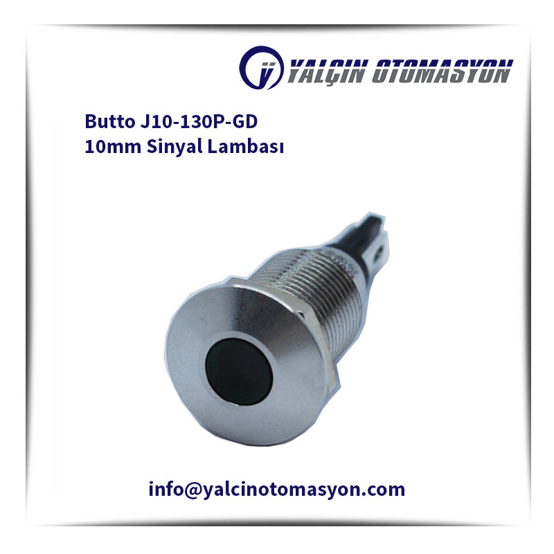 Butto J10-130P-GD 10mm Sinyal Lambası