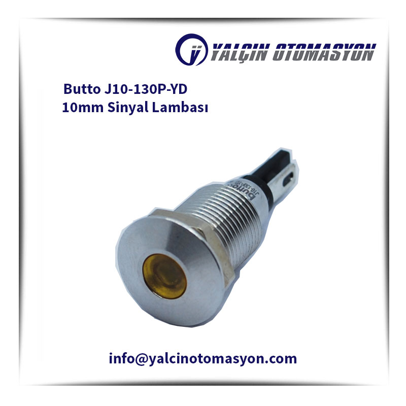 Butto J10-130P-YD 10mm Sinyal Lambası