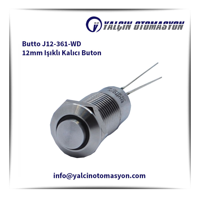 Butto J12-361-WD 12mm Işıklı Kalıcı Buton