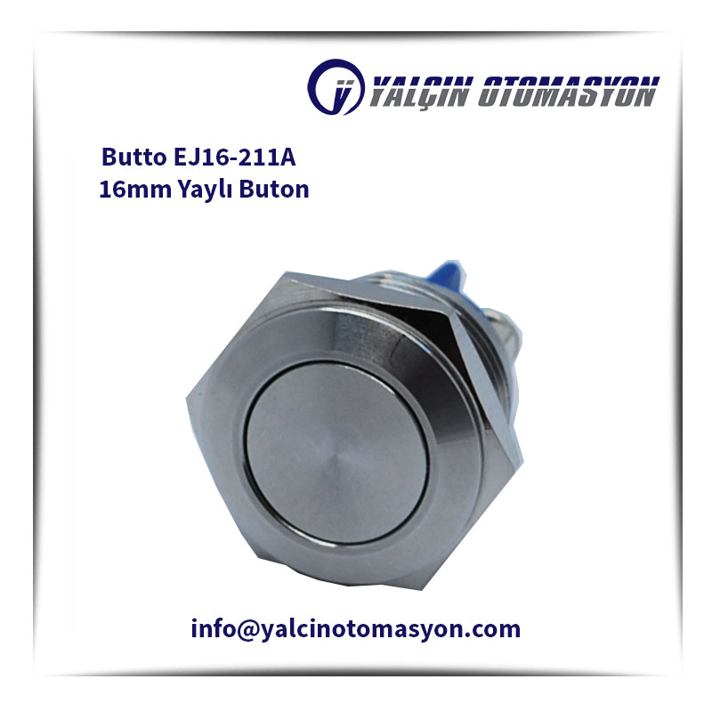 Butto EJ16-211A 16mm Yaylı Buton