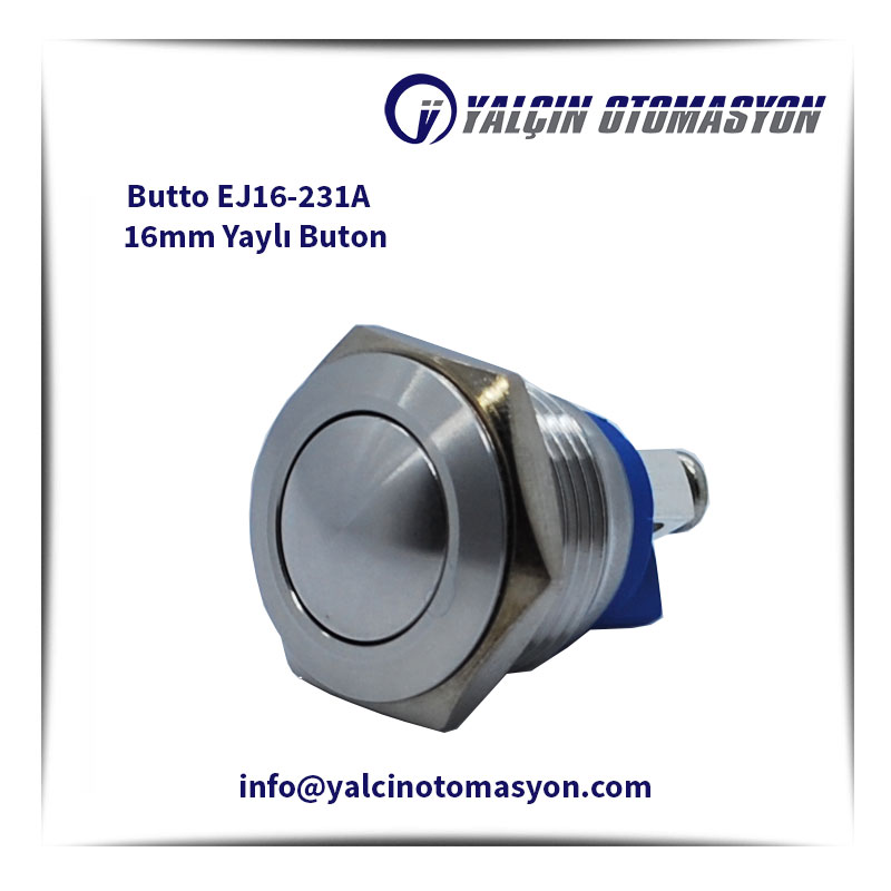 Butto EJ16-231A 16mm Yaylı Buton