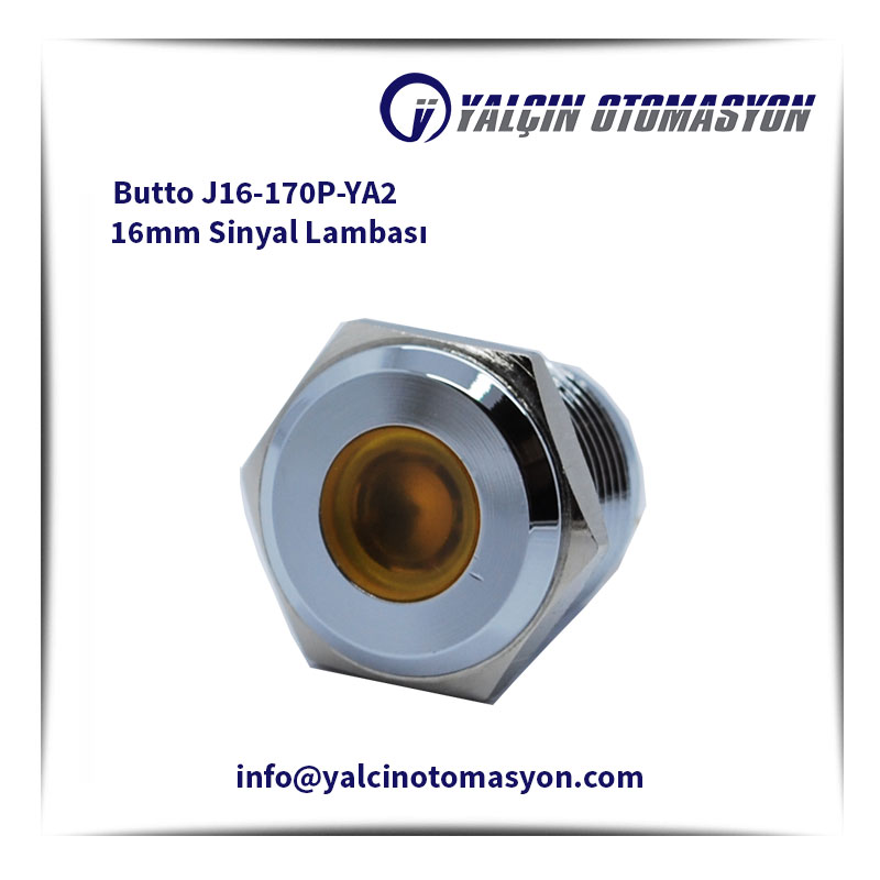Butto J16-170P-YA2 16mm Sinyal Lambası