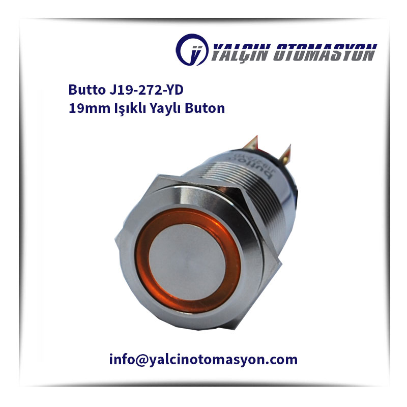 Butto J19-272-YD 19mm Işıklı Yaylı Buton