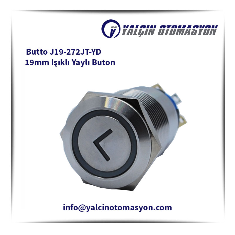 Butto J19-272JT-YD 19mm Işıklı Yaylı Buton