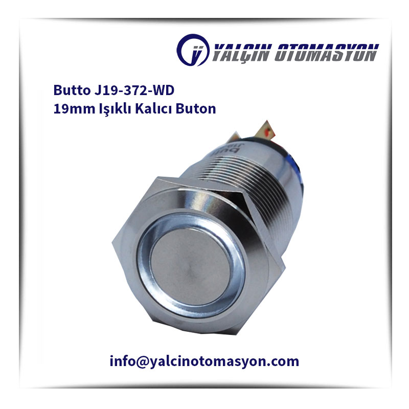 Butto J19-372-WD 19mm Işıklı Kalıcı Buton