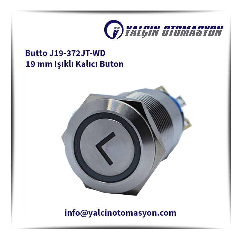 Butto J19-372JT-WD 19 mm Işıklı Kalıcı Buton