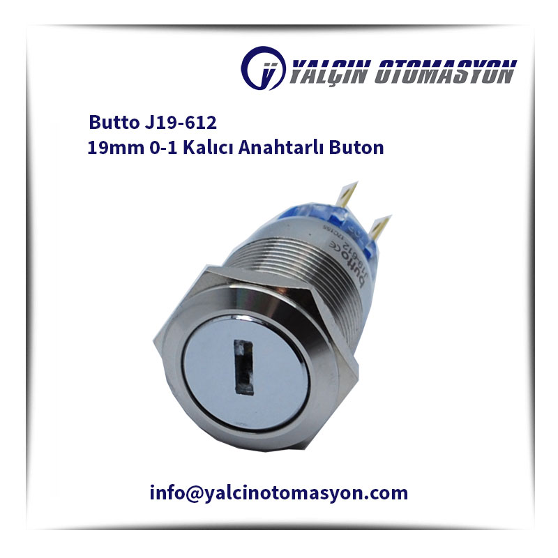 Butto J19-612 19mm 0-1 Kalıcı Anahtarlı Buton