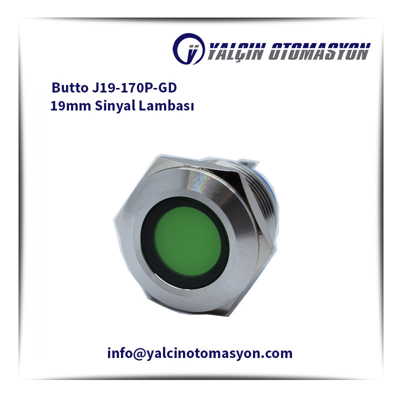 Butto J19-170P-GD 19mm Sinyal Lambası