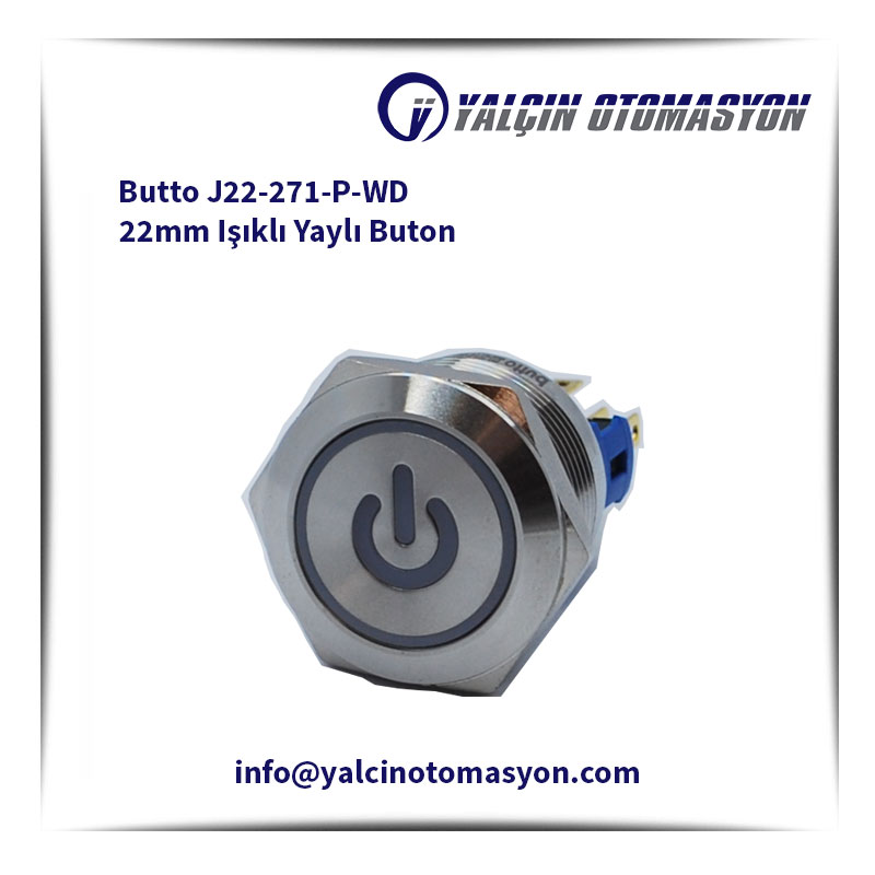 Butto J22-271-P-WD 22mm Işıklı Yaylı Buton