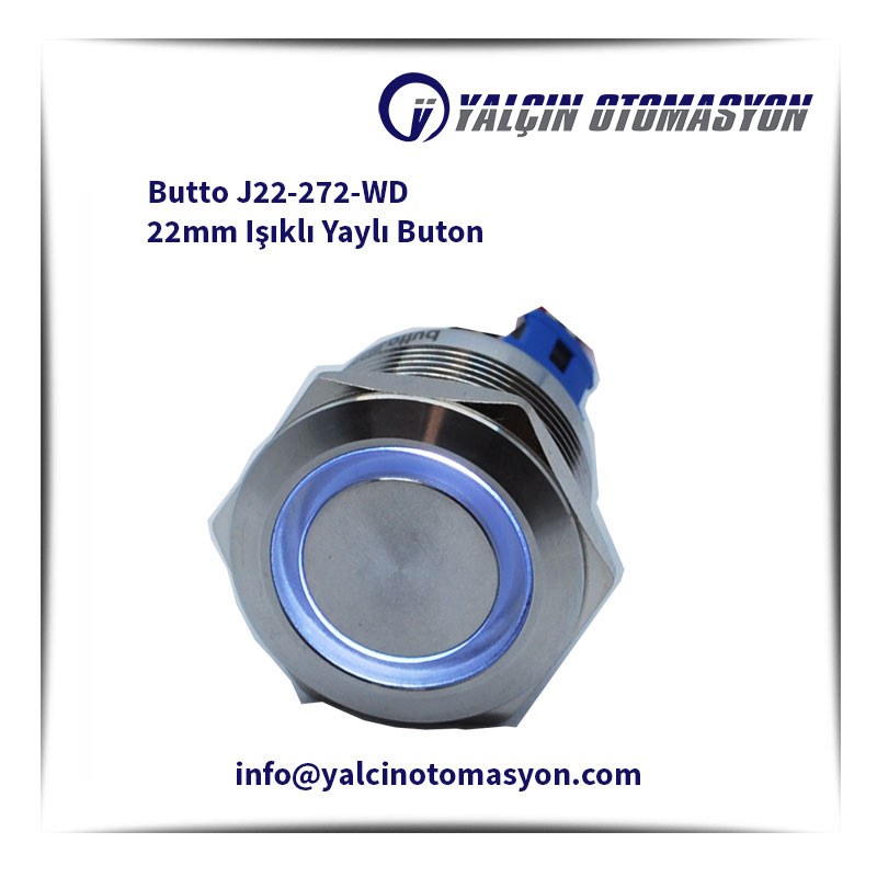 Butto J22-272-WD 22mm Işıklı Yaylı Buton