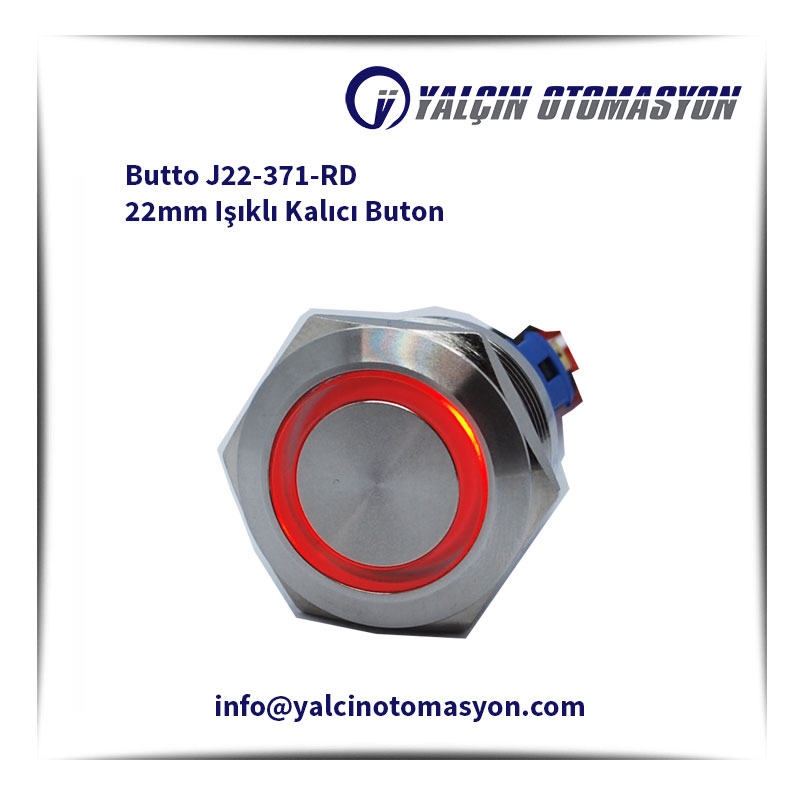 Butto J22-371-RD 22mm Işıklı Kalıcı Buton