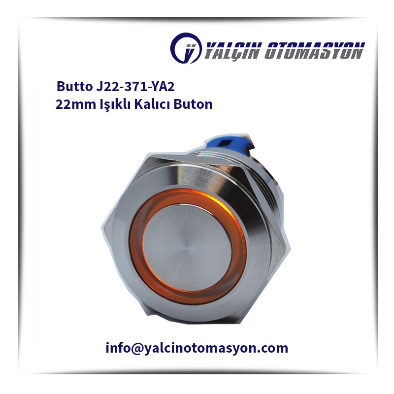 Butto J22-371-YA2 22mm Işıklı Kalıcı Buton