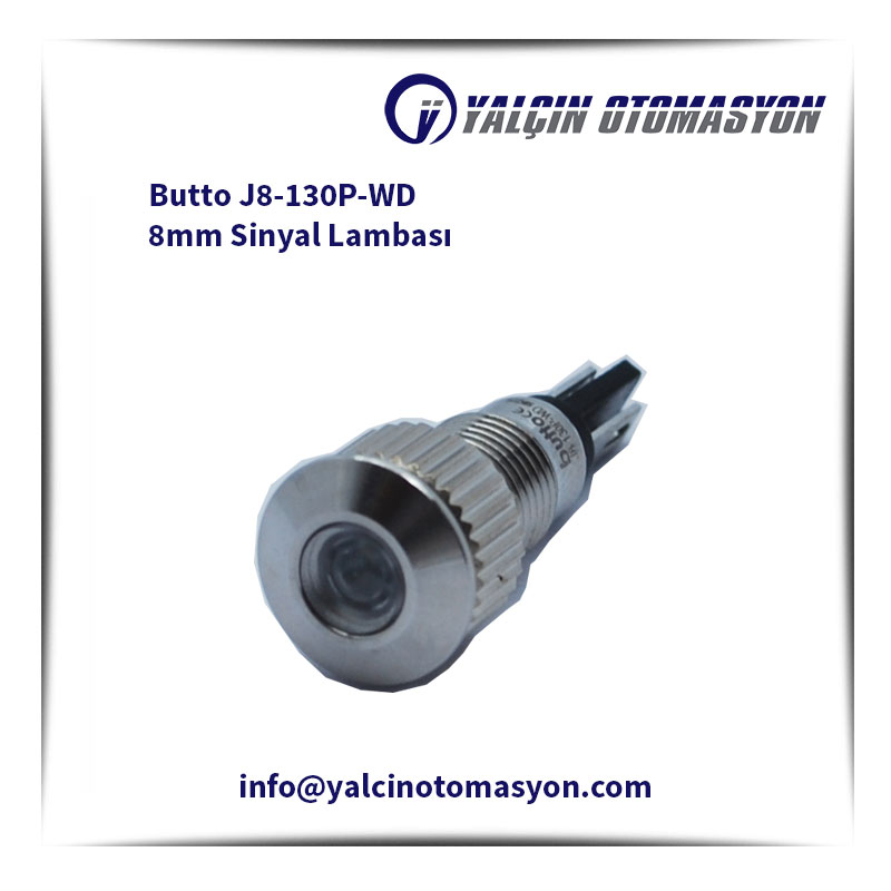 Butto J8-130P-WD 8mm Sinyal Lambası