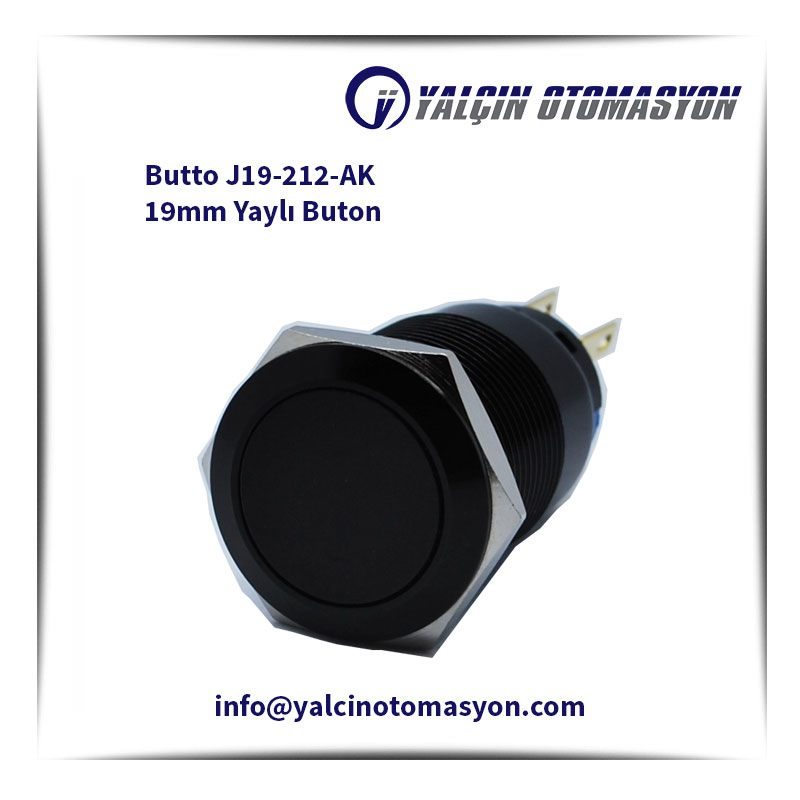 Butto J19-212-AK 19mm Yaylı Buton