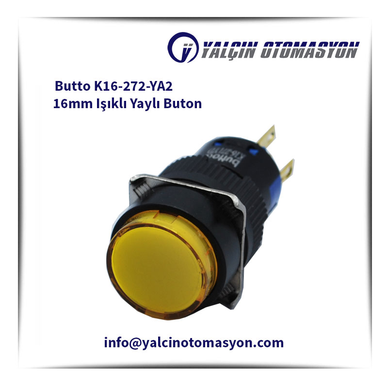 Butto K16-272-YA2 16mm Işıklı Yaylı Buton