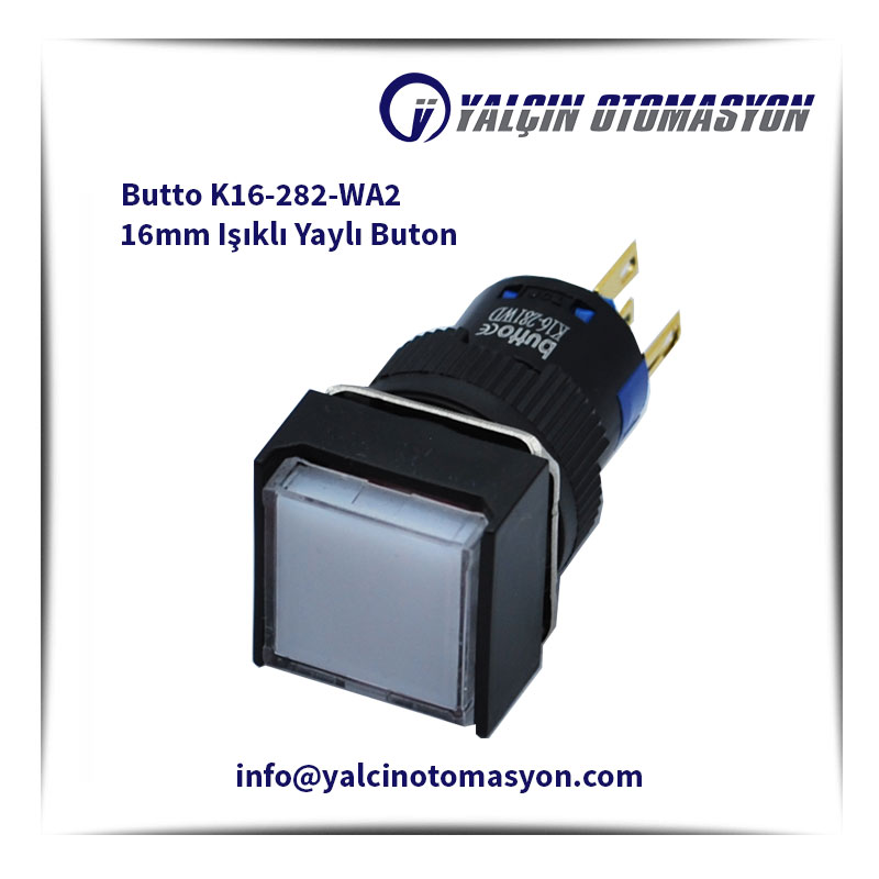 Butto K16-282-WA2 16mm Işıklı Yaylı Buton