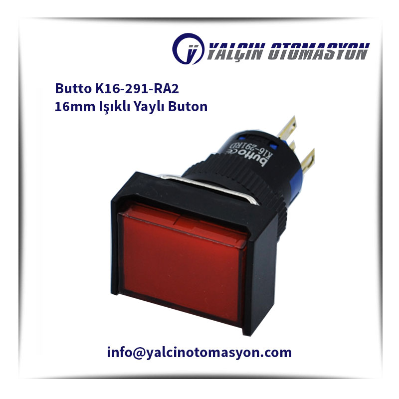 Butto K16-291-RA2 16mm Işıklı Yaylı Buton