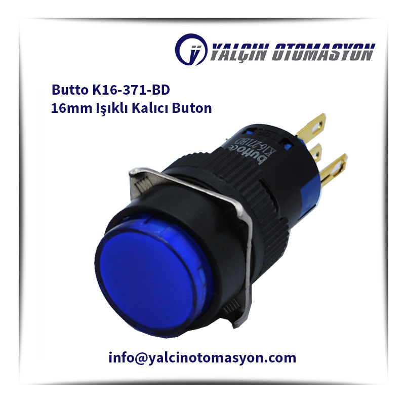 Butto K16-371-BD 16mm Işıklı Kalıcı Buton