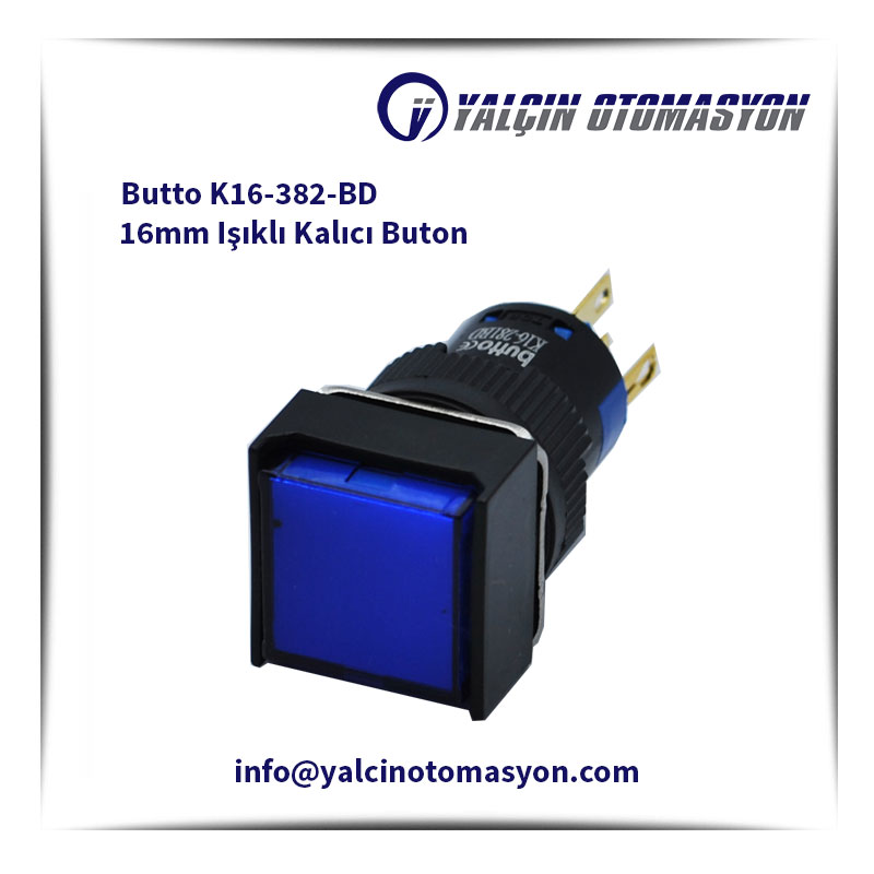Butto K16-382-BD 16mm Işıklı Kalıcı Buton