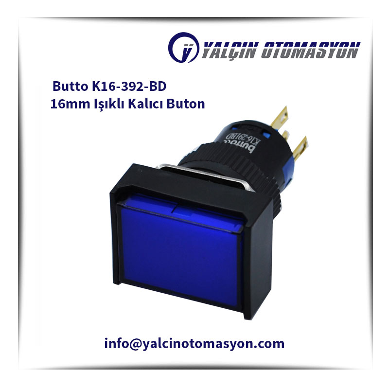 Butto K16-392-BD 16mm Işıklı Kalıcı Buton