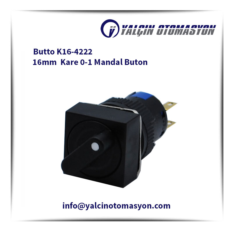 Butto K16-4222 16mm Kare 0-1 Mandal Buton