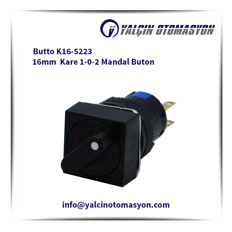 Butto K16-5223 16mm Kare 1-0-2 Mandal Buton