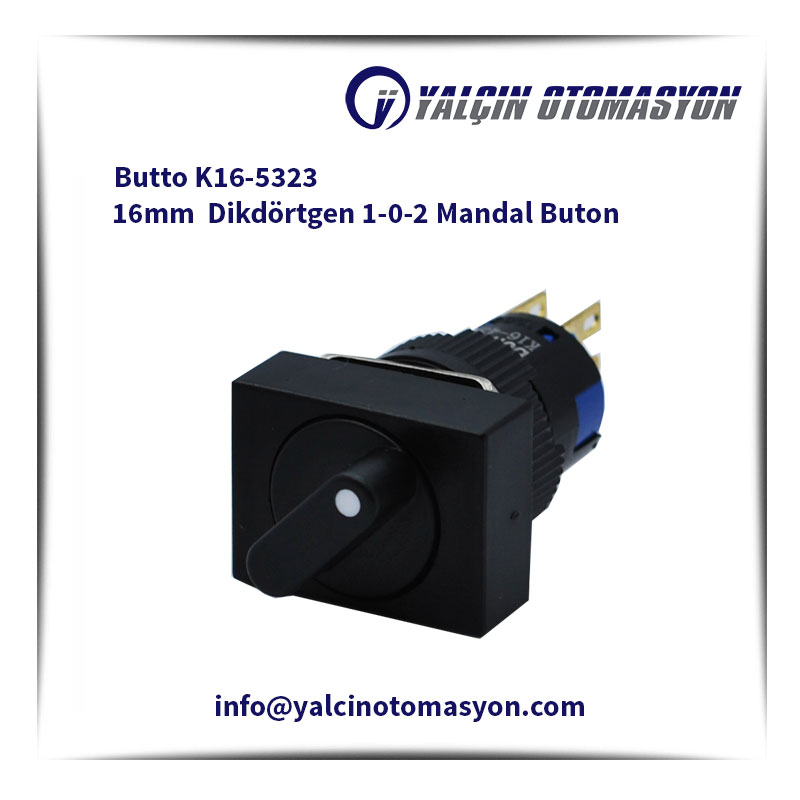 Butto K16-5323 16mm Dikdörtgen 1-0-2 Mandal Buton