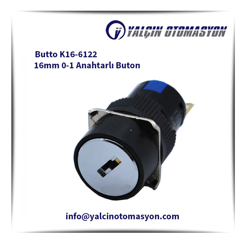 Butto K16-6122 16mm 0-1 Anahtarlı Buton