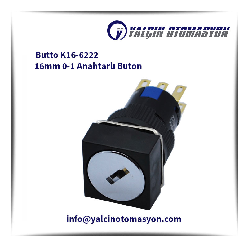 Butto K16-6222 16mm 0-1 Anahtarlı Buton