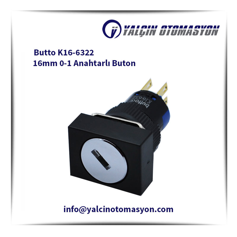 Butto K16-6322 16mm 0-1 Anahtarlı Buton