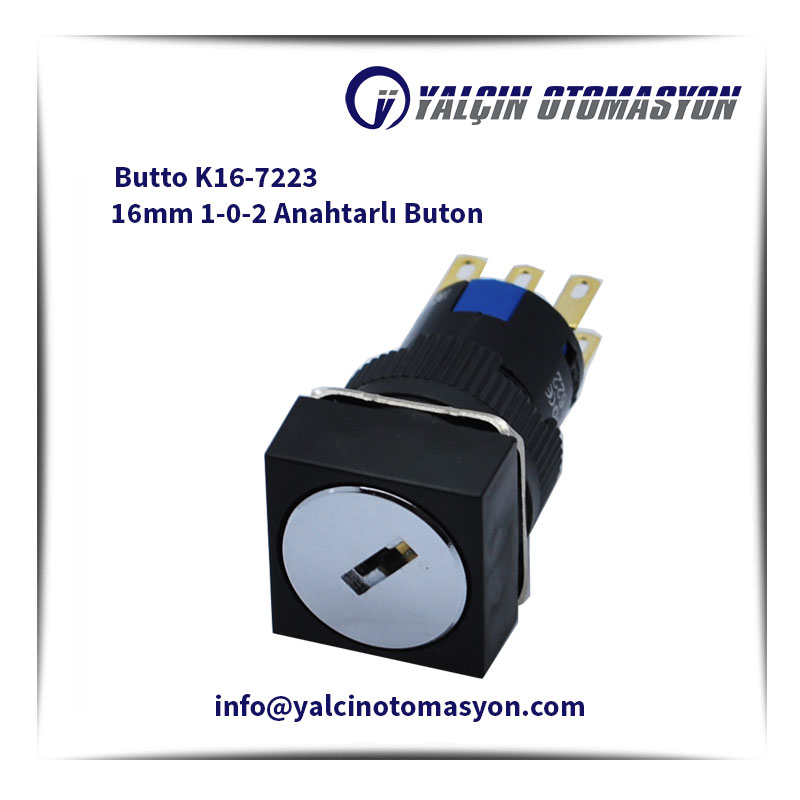 Butto K16-7223 16mm 1-0-2 Anahtarlı Buton
