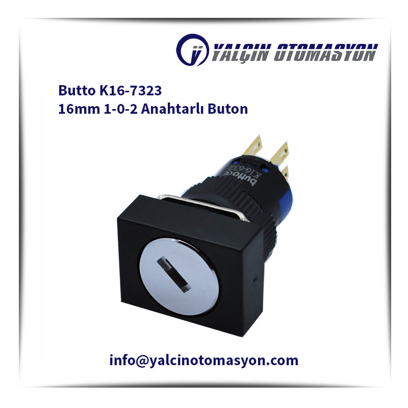 Butto K16-7323 16mm 1-0-2 Anahtarlı Buton