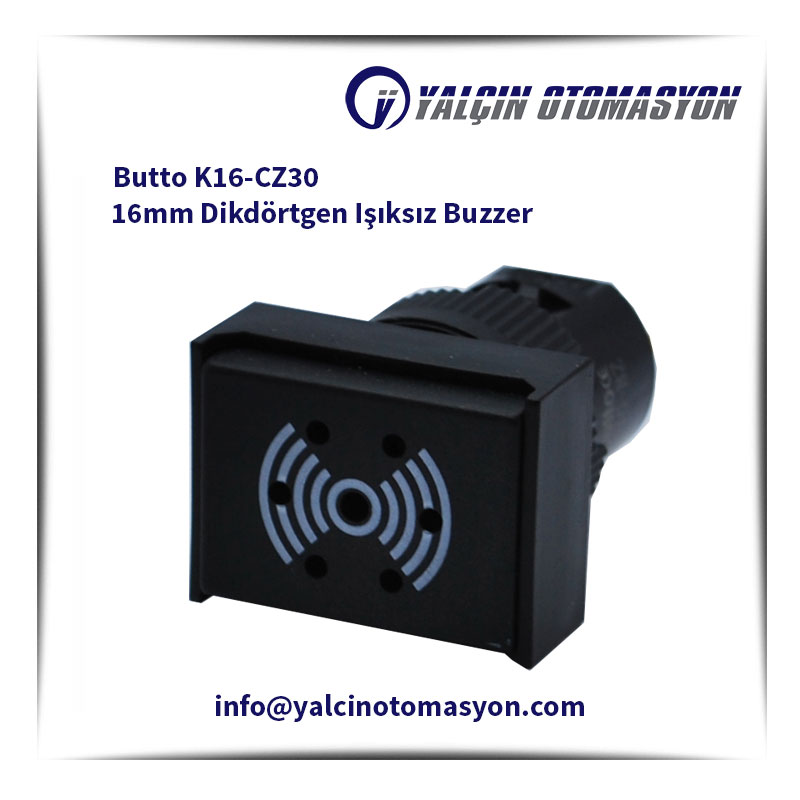 Butto K16-CZ30 16mm Dikdörtgen Işıksız Buzzer
