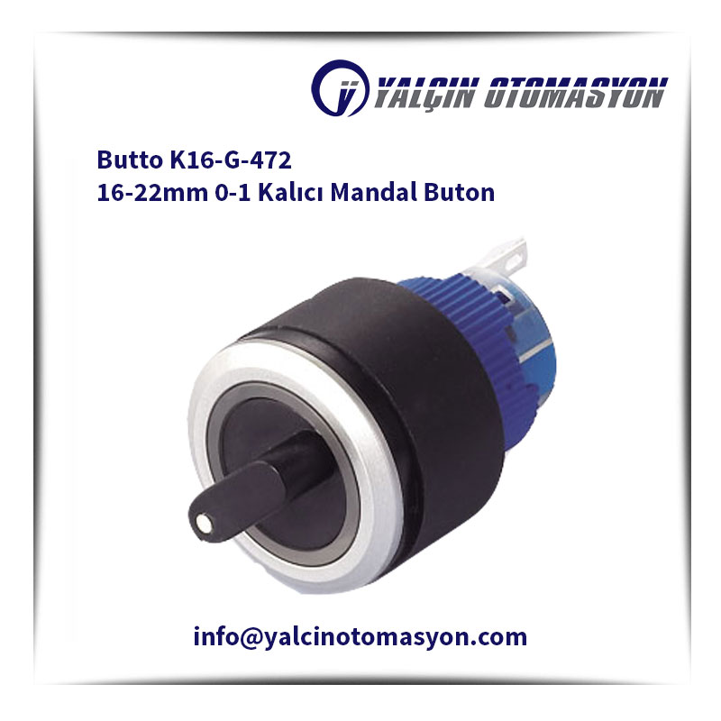 Butto K16-G-472 16-22mm 0-1 Kalıcı Mandal Buton