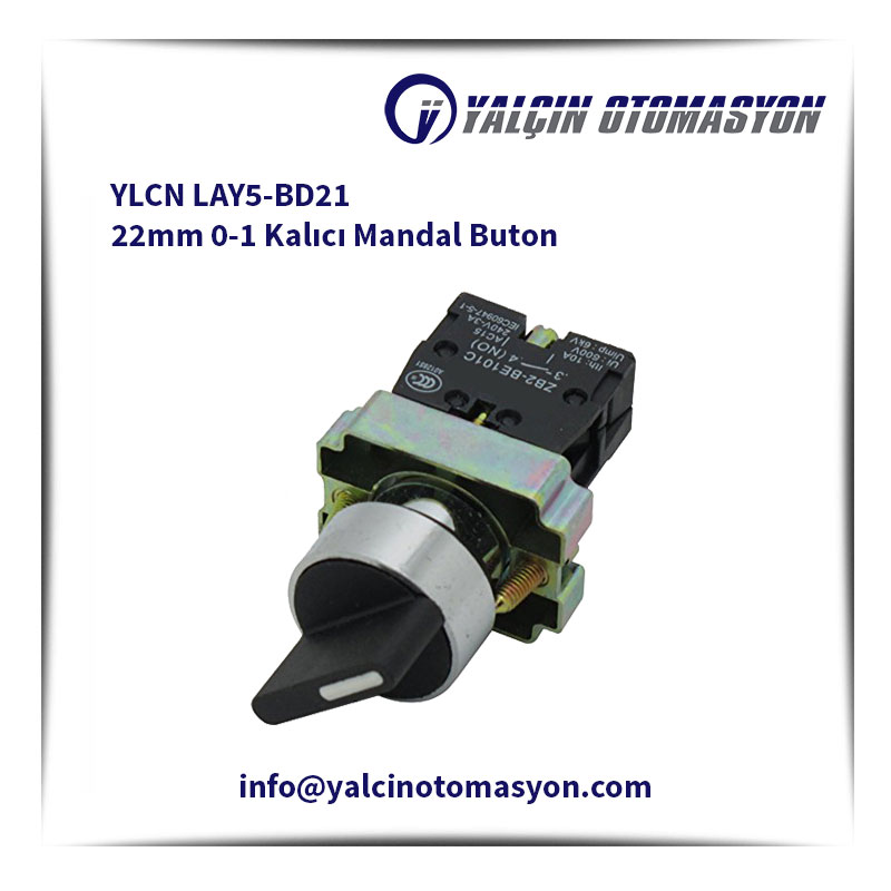 YLCN LAY5-BD21 22mm 0-1 Kalıcı Mandal Buton