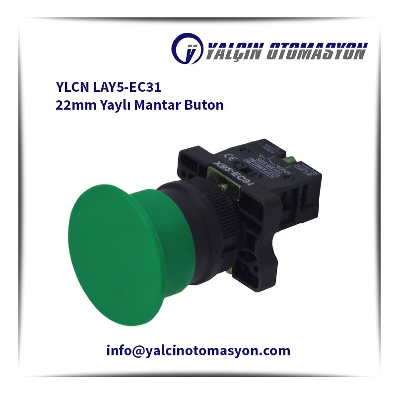 YLCN LAY5-EC31 22mm Yaylı Mantar Buton