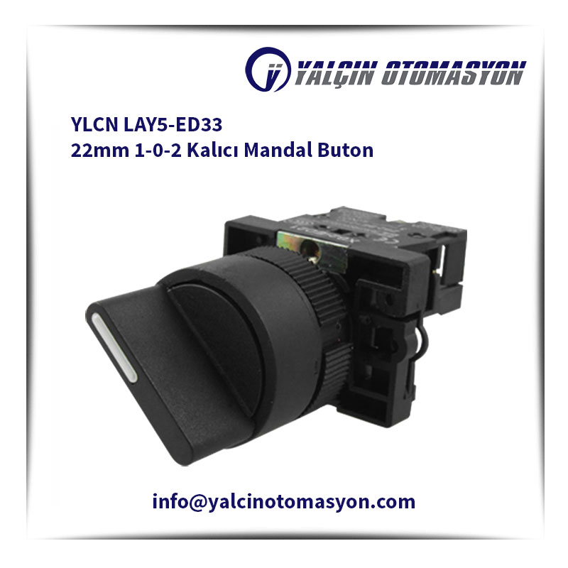 YLCN LAY5-ED33 22mm 1-0-2 Kalıcı Mandal Buton