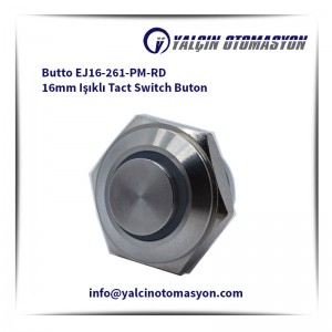 Butto EJ16-261-PM-RD 16mm Işıklı Tact Switch Buton