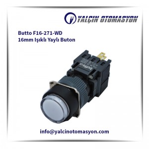 Butto F16-271-WD 16mm Işıklı Yaylı Buton