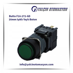 Butto F16-272-GD 16mm Işıklı Yaylı Buton
