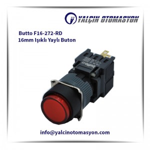 Butto F16-272-RD 16mm Işıklı Yaylı Buton
